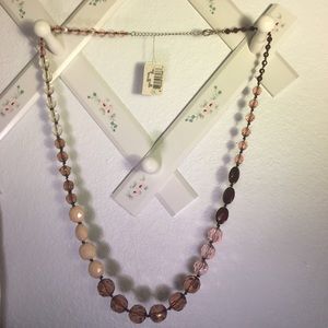 Pink and brown necklace